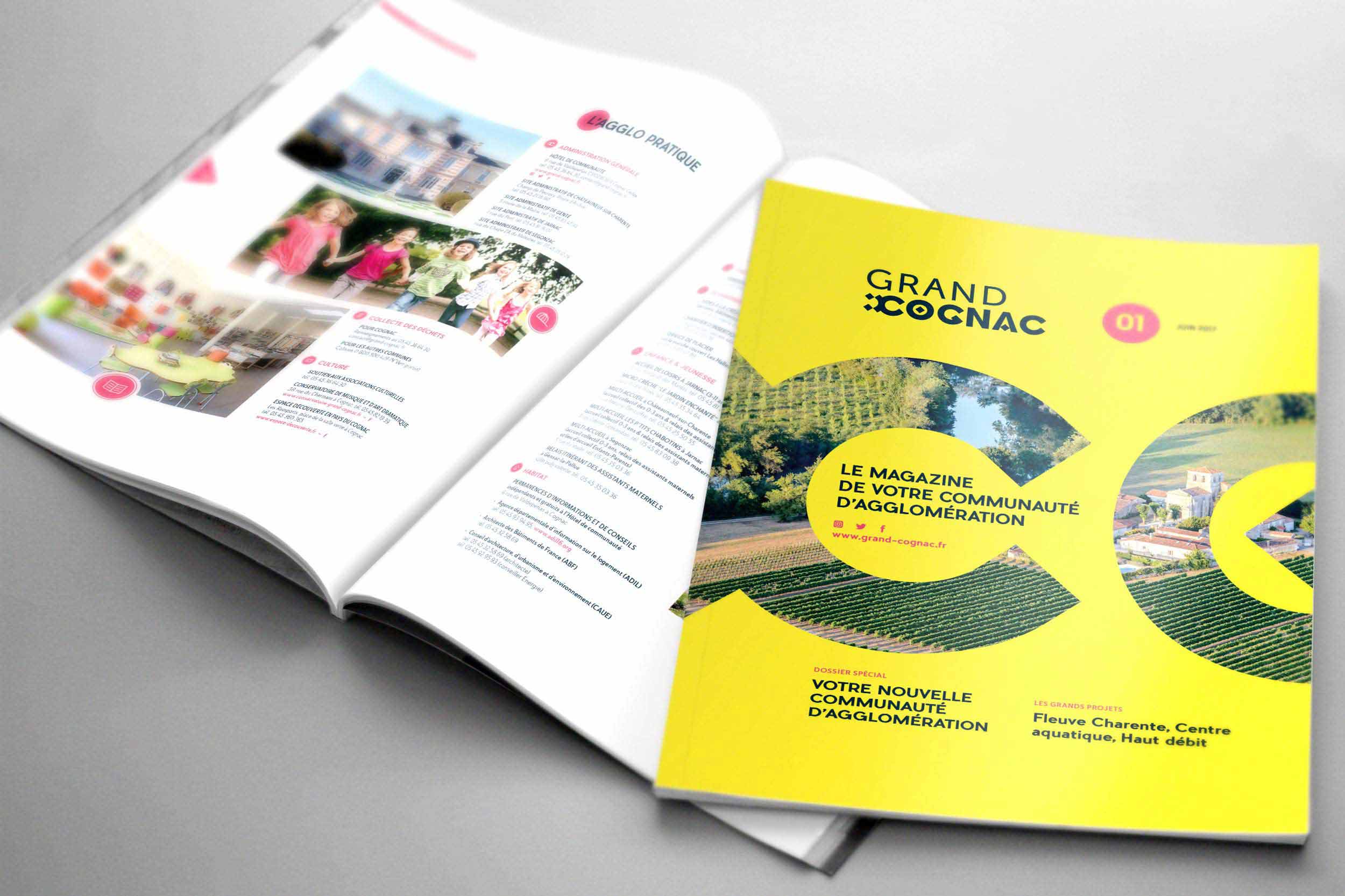 Magazine Grand Cognac – Direction artistique et illustrations