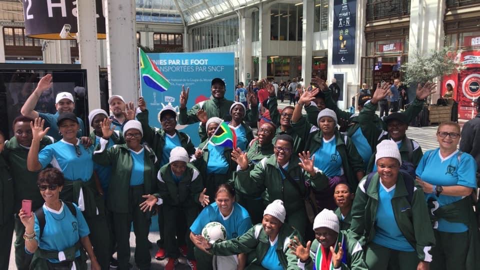 hospitalité des supporters de l'afrique du sud lors de la Coupe du monde féminine de la FIFA  FRANCE 2019, en gare de lyon