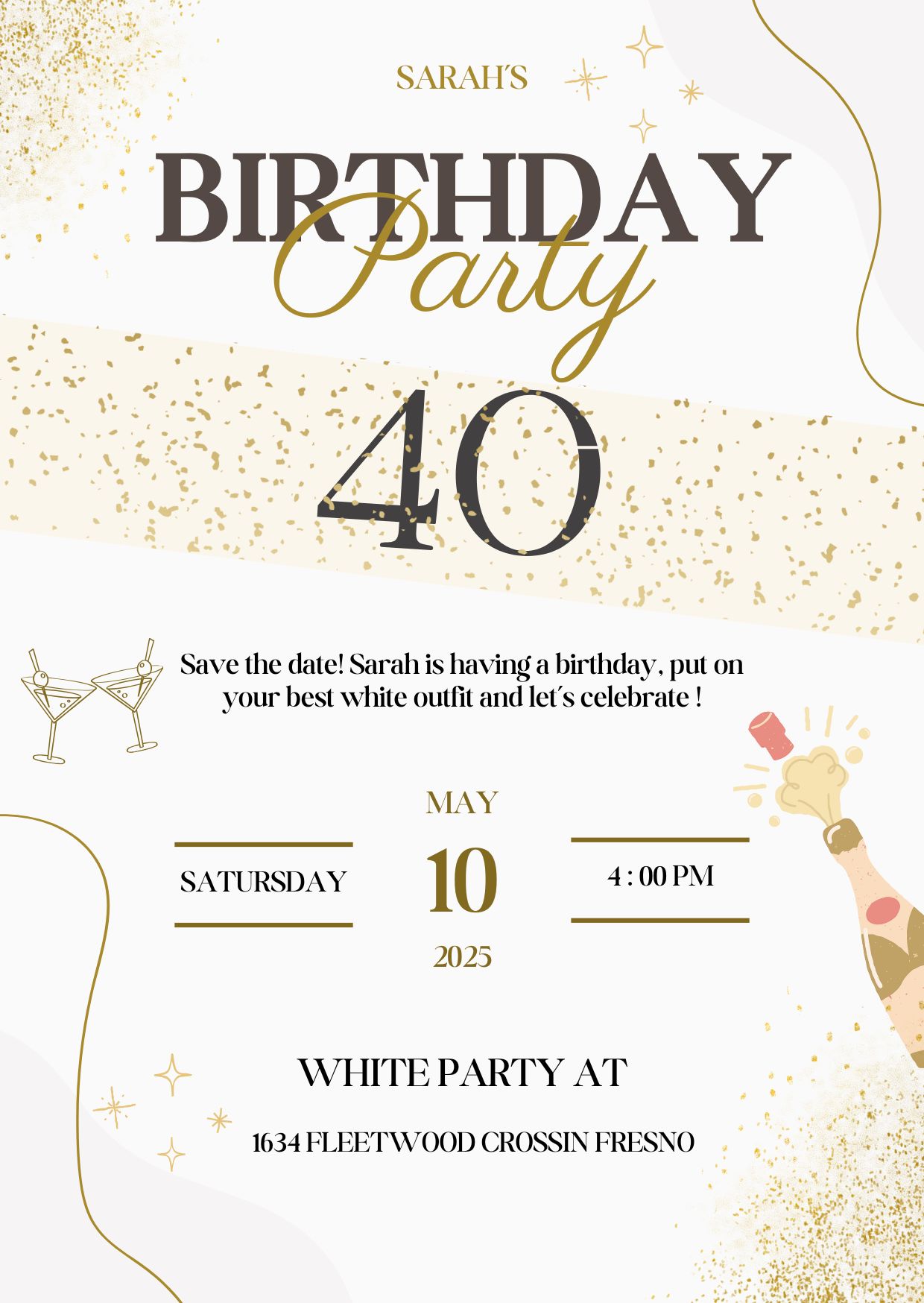 Invitation pour un anniversaire