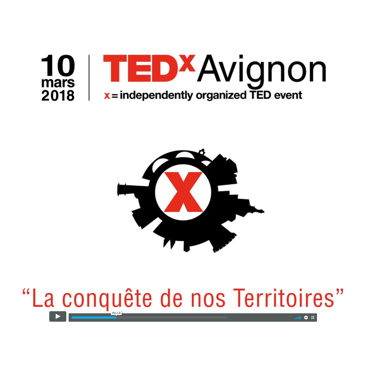 Création et animation logo TEDx Avignon 2018