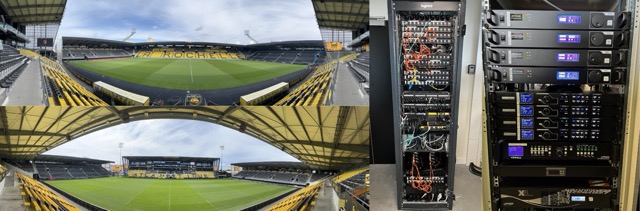 Pose et mise en service écran géant Stade Rochelais 